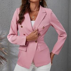 BellanBlue | Jackets & Coats | Classic Pink Double Breasted Work Office ...